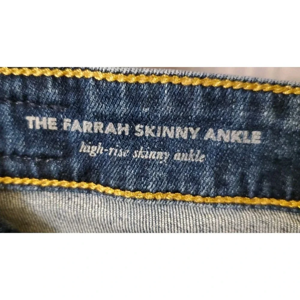 AG Adriano Goldschmied Jeans Womens 29R The‎ Farrah Skinny Ankle Raw Hem Hi-Rise